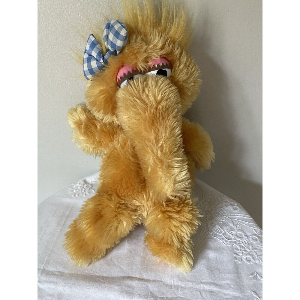 Vtg Applause Sesame Street Baby Alice Snuffleupagus Plush Hand Puppet Toy